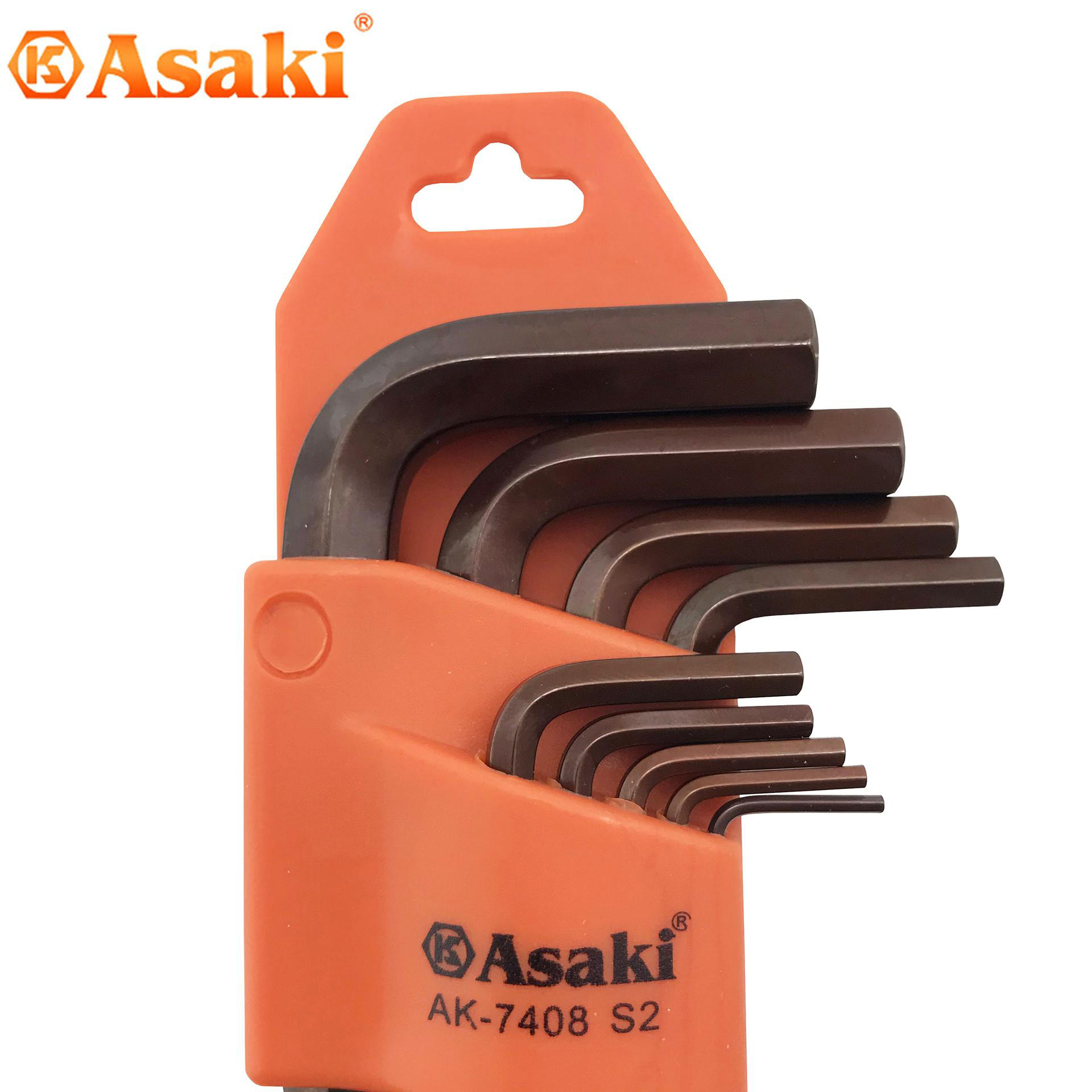 Hình ảnh 6 của mặt hàng Bộ lục giác đầu bi 9 cây Asaki AK-7408