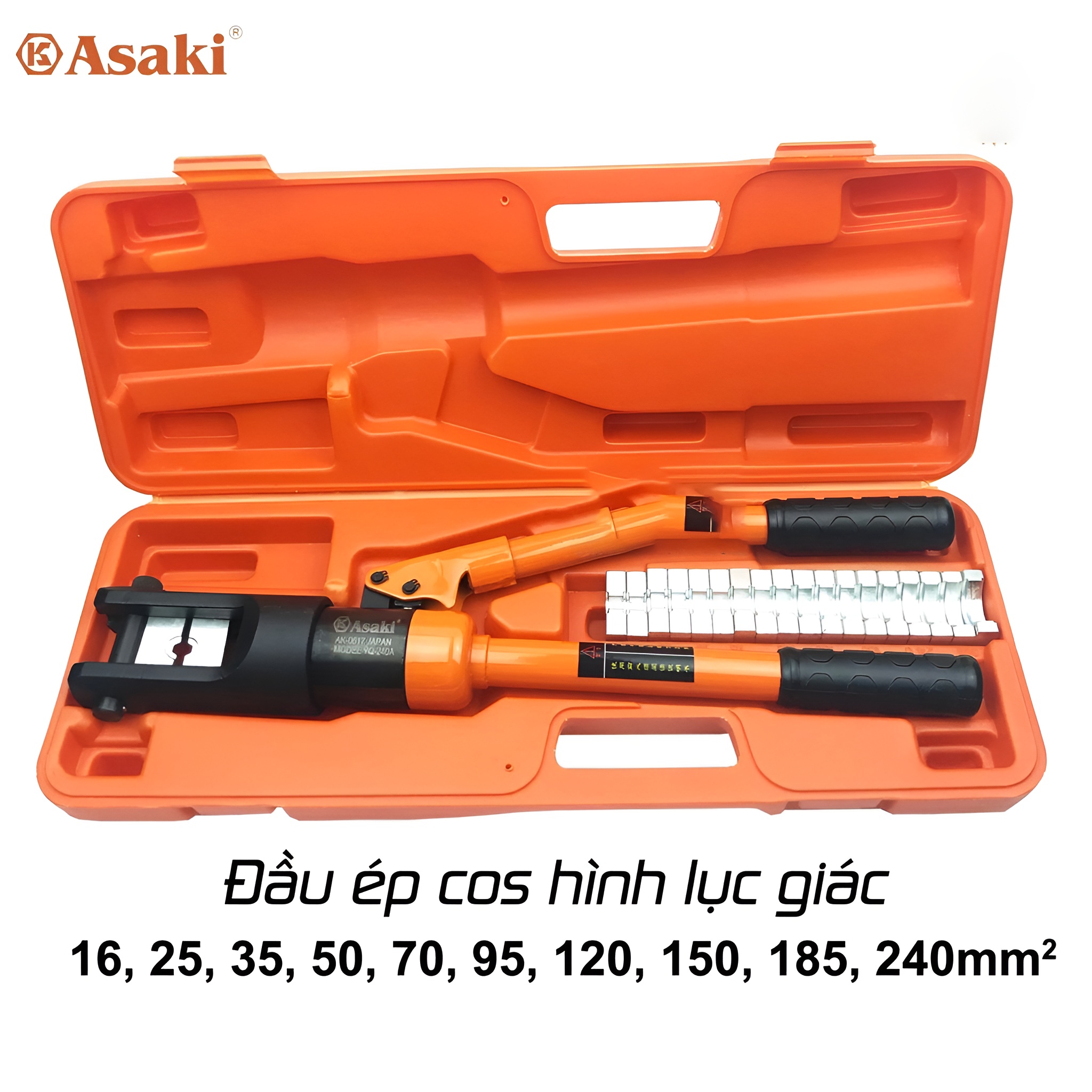 Hình ảnh 1 của mặt hàng Kềm thủy lực bấm đầu cosse Max: 240mm2 Asaki AK-0617