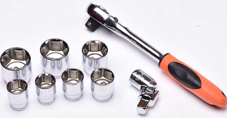 Hình ảnh 6 của mặt hàng Bộ tuýp 1/4" + 3/8" + 1/2" 121 chi tiết (xi bóng) Asaki AK-9751