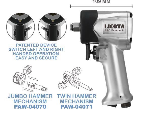 Hình ảnh 5 của mặt hàng Súng vặn bulong khí nén 1/2" 109mm búa jumbo LICOTA