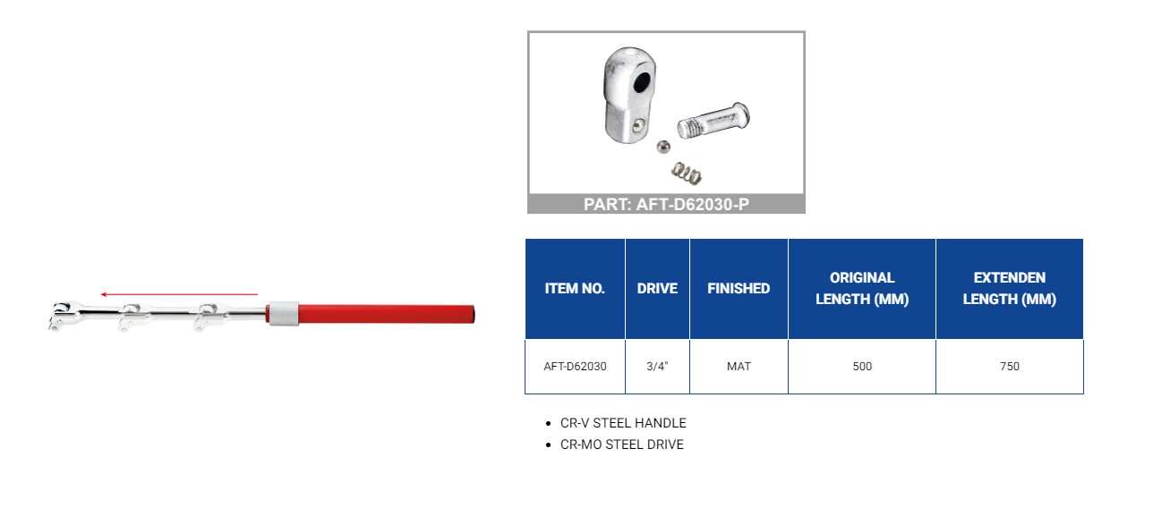 Hình ảnh 1 của mặt hàng Cần siết lắc léo 3/4" điều chỉnh chiều dài xi mờ LICOTA