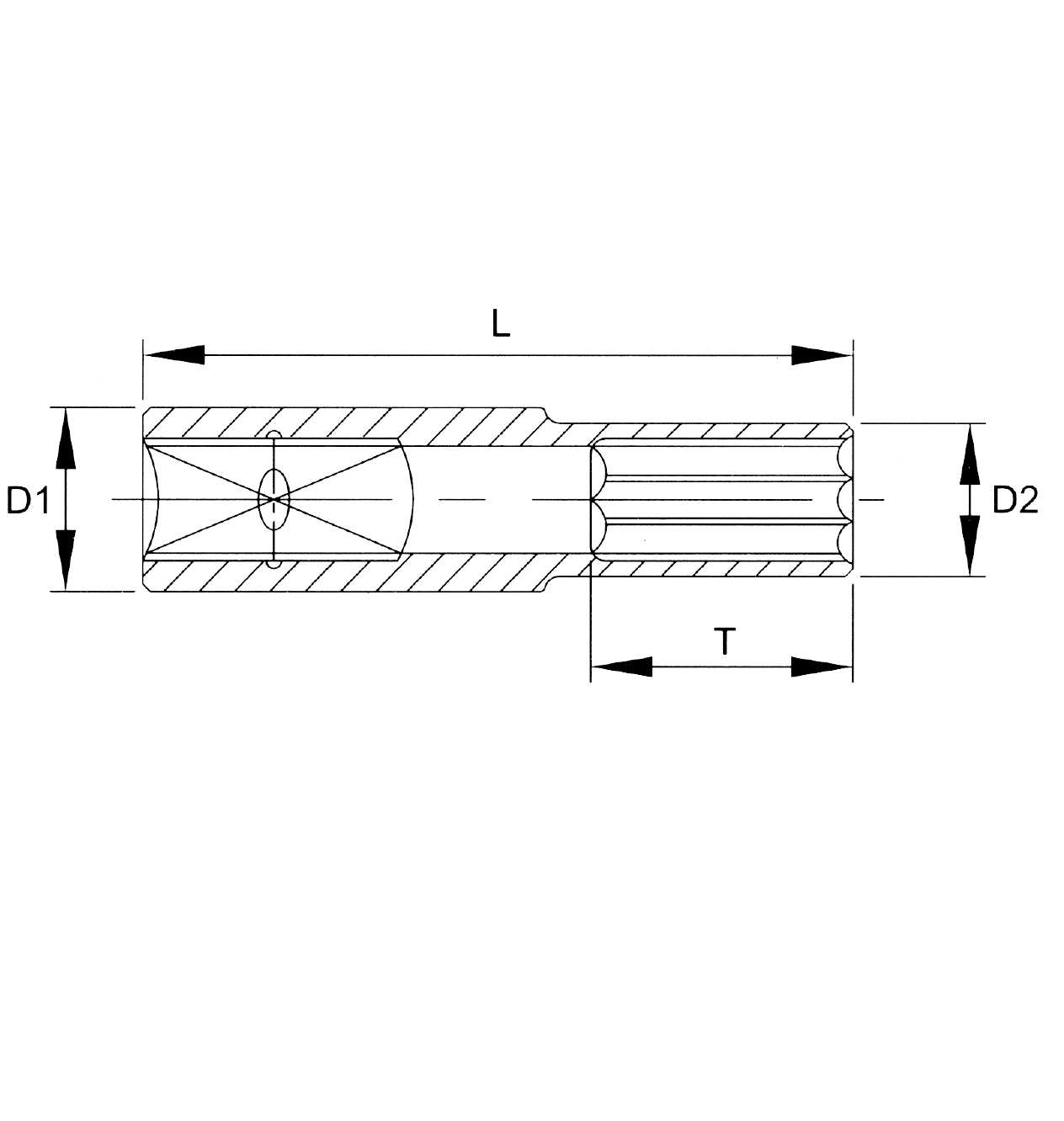 Hình ảnh 1 của mặt hàng Đầu tuýp dài 3/8" 6 góc Flank 10mm LICOTA