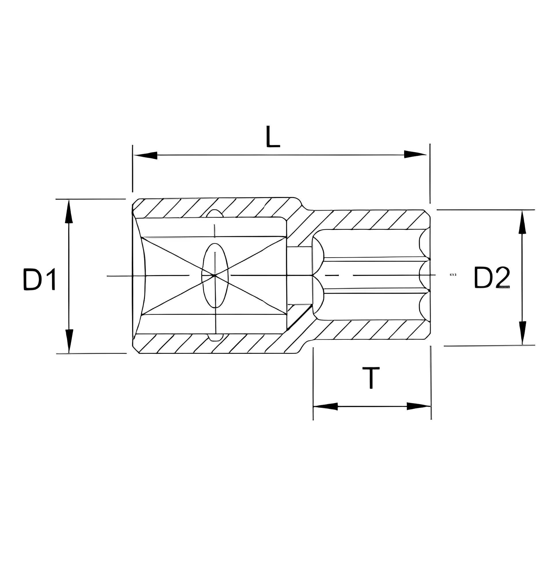 Hình ảnh 1 của mặt hàng Đầu tuýp dài 3/8" hoa thị 8mm LICOTA