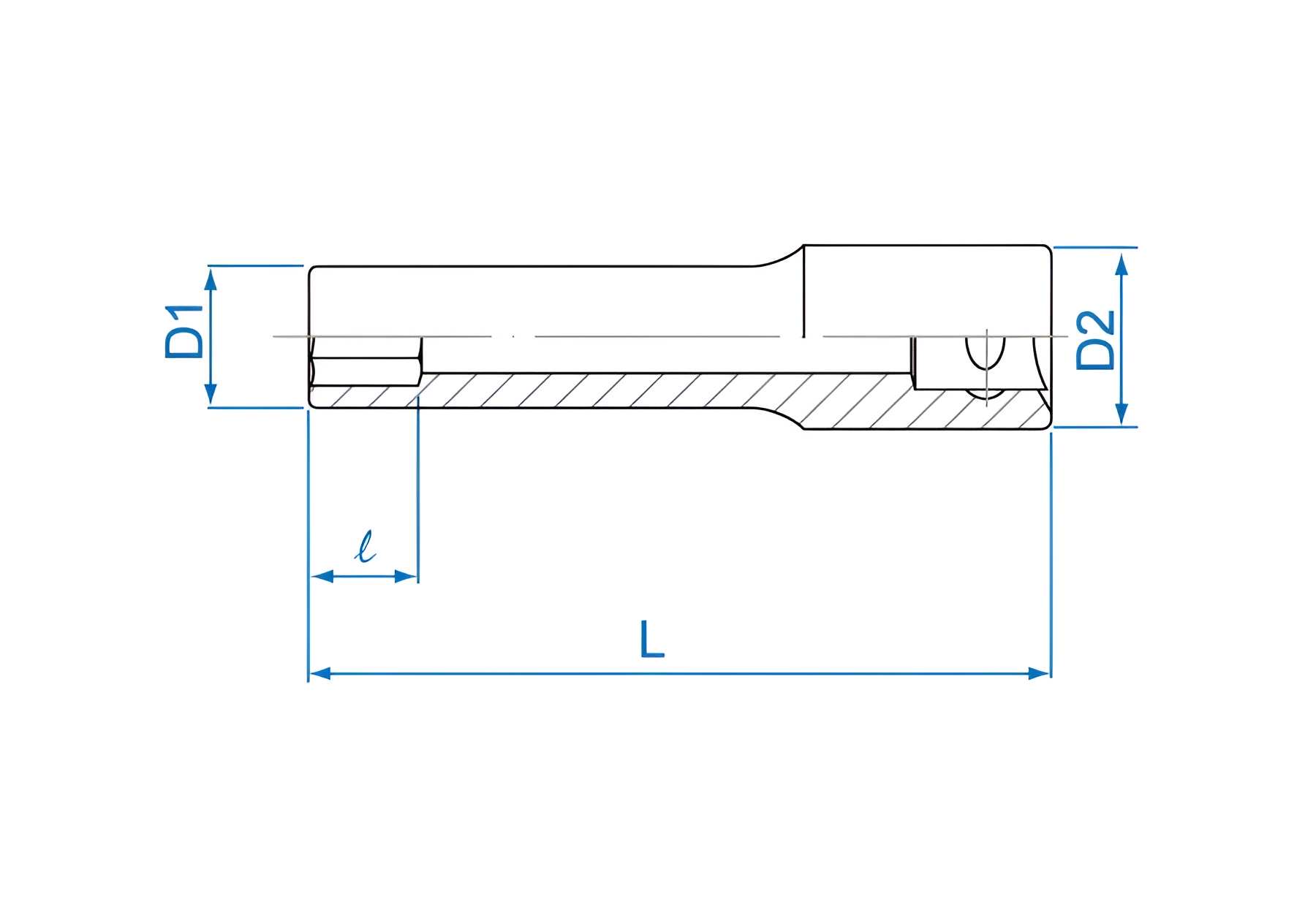 Hình ảnh 1 của mặt hàng Tube Kingtony 1/2" dài 10mm 425510M