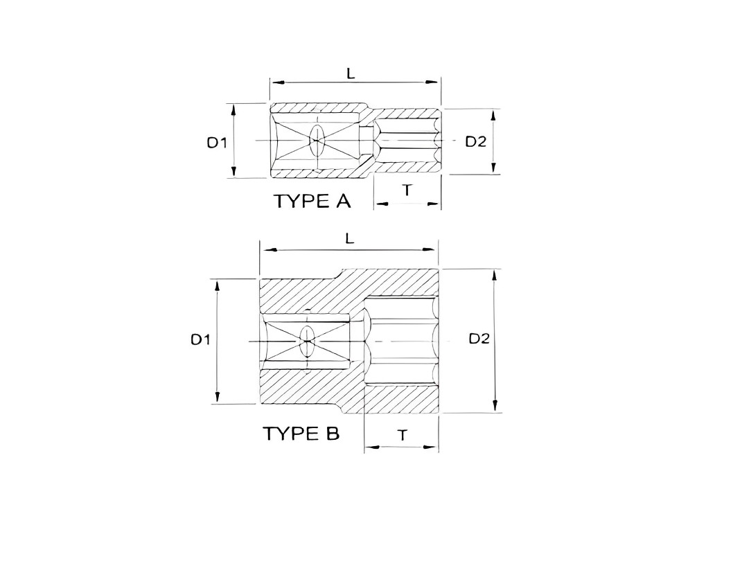 Hình ảnh 12 của mặt hàng Đầu tuýp 1/4" 12 góc Flank 5mm LICOTA