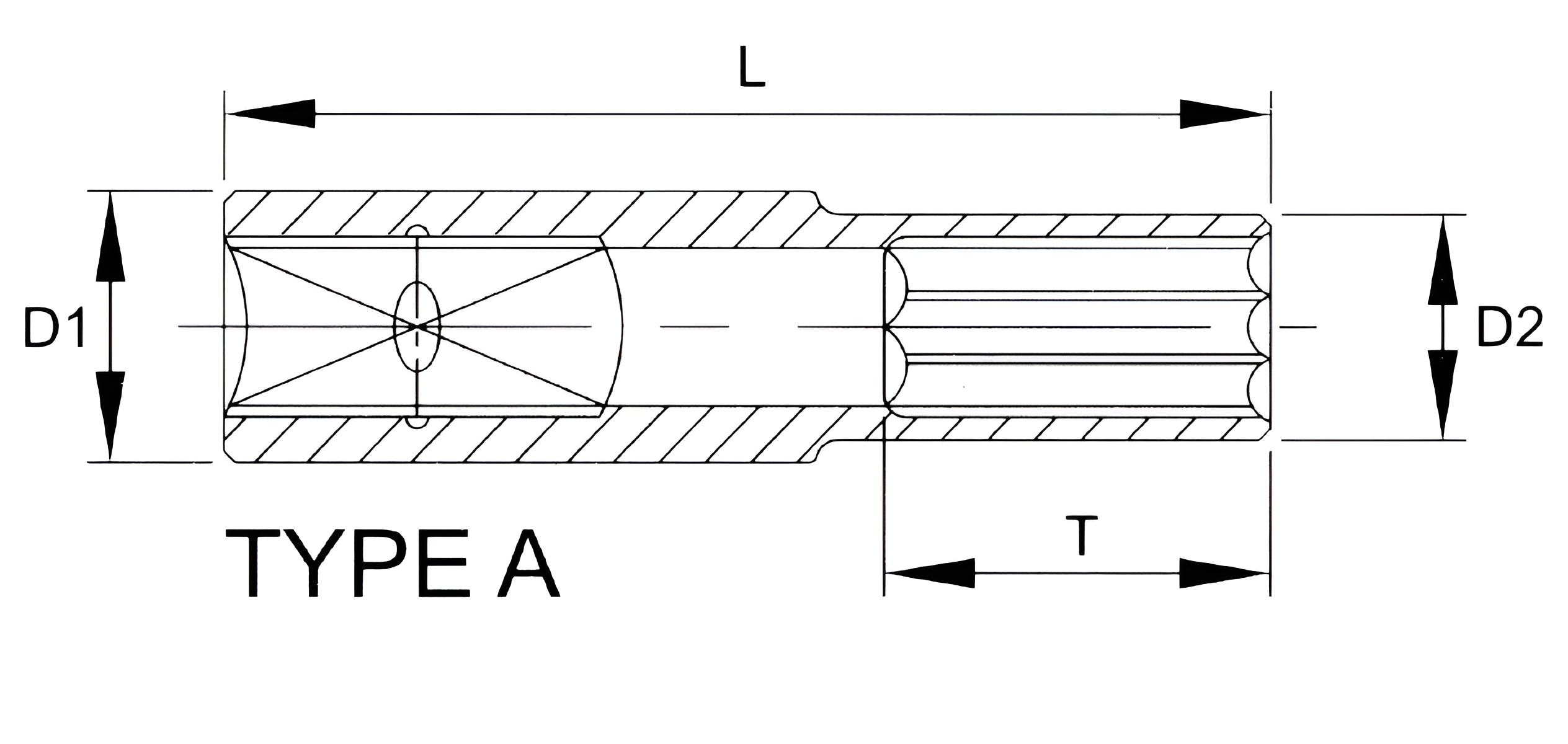 Hình ảnh 1 của mặt hàng Đầu tuýp dài 3/8" 12 góc Flank 3/8" LICOTA