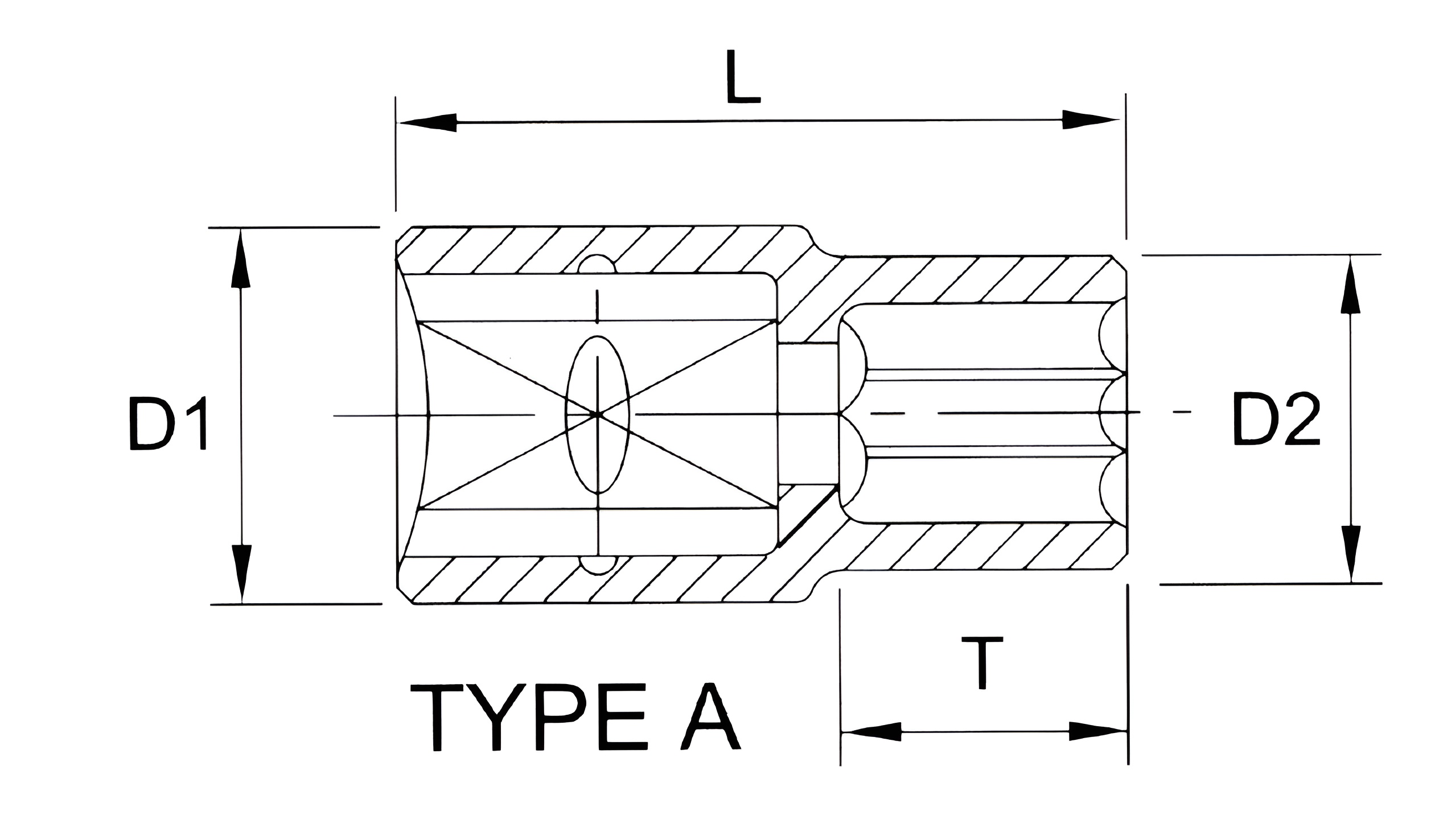 Hình ảnh 1 của mặt hàng Đầu tuýp 1/2" 12 góc Flank 8mm LICOTA