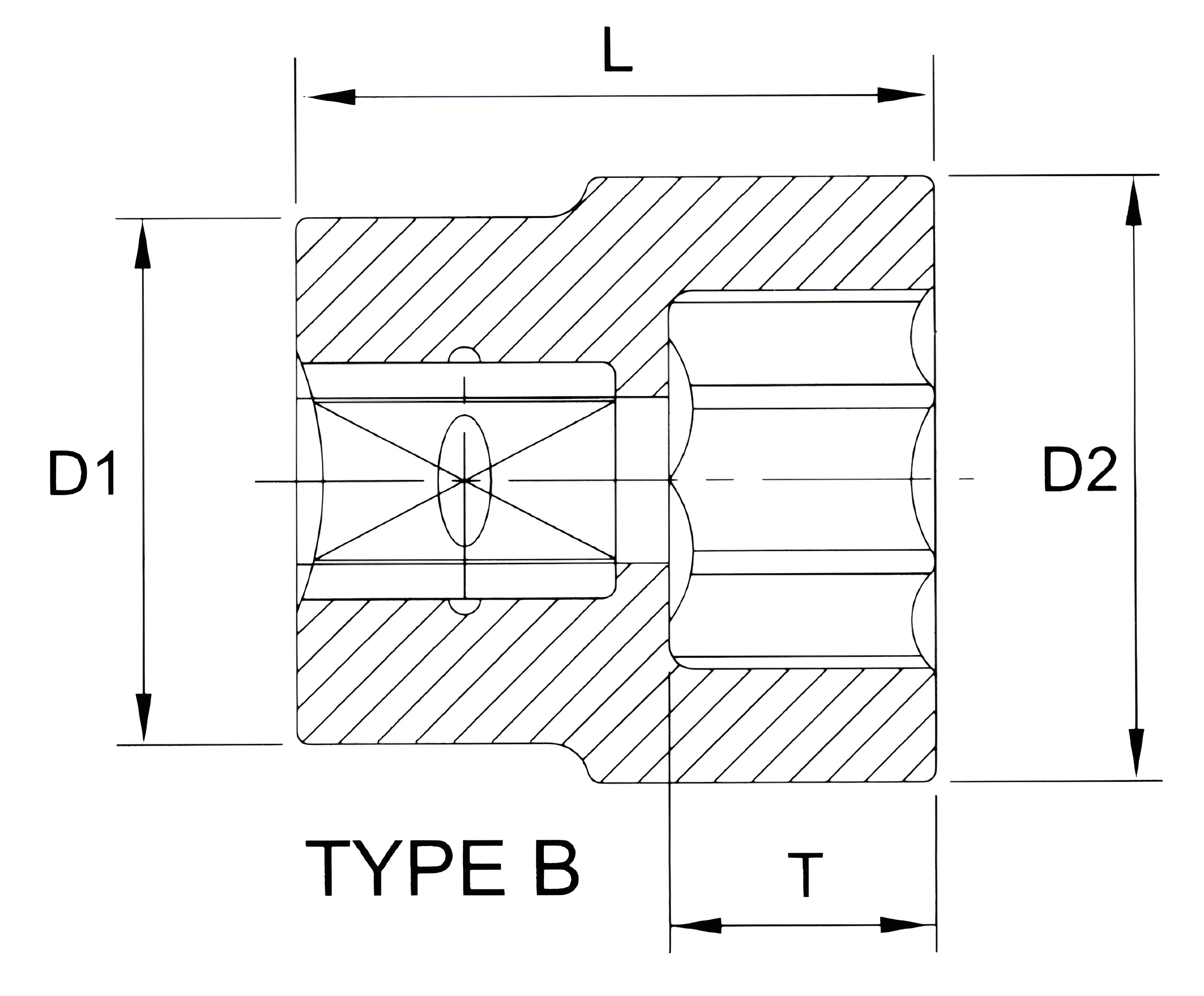 Hình ảnh 1 của mặt hàng Đầu tuýp 1/2" 12 góc Flank 1-3/16" LICOTA