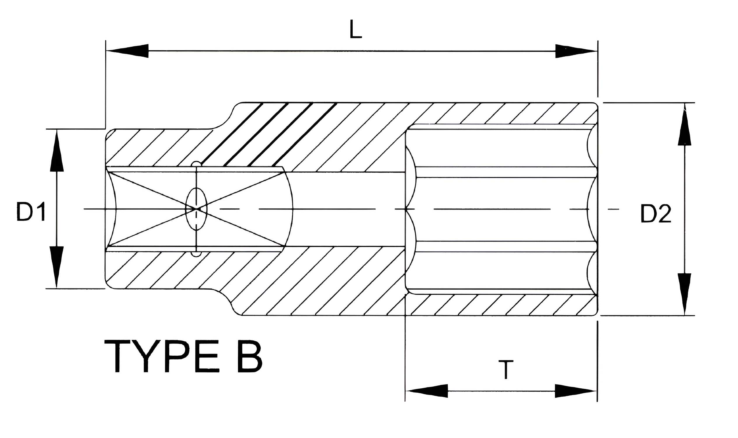 Hình ảnh 1 của mặt hàng Đầu tuýp dài 1/2" 12 góc Flank 27mm LICOTA