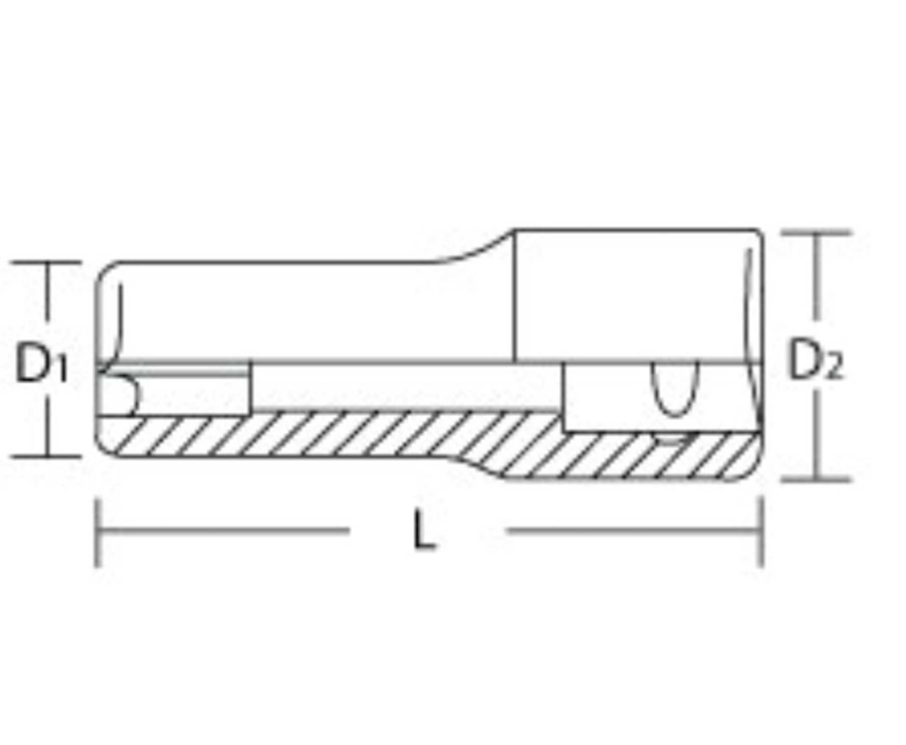 Hình ảnh 1 của mặt hàng Đầu tuýp dài 3/8" Torx E12 LICOTA