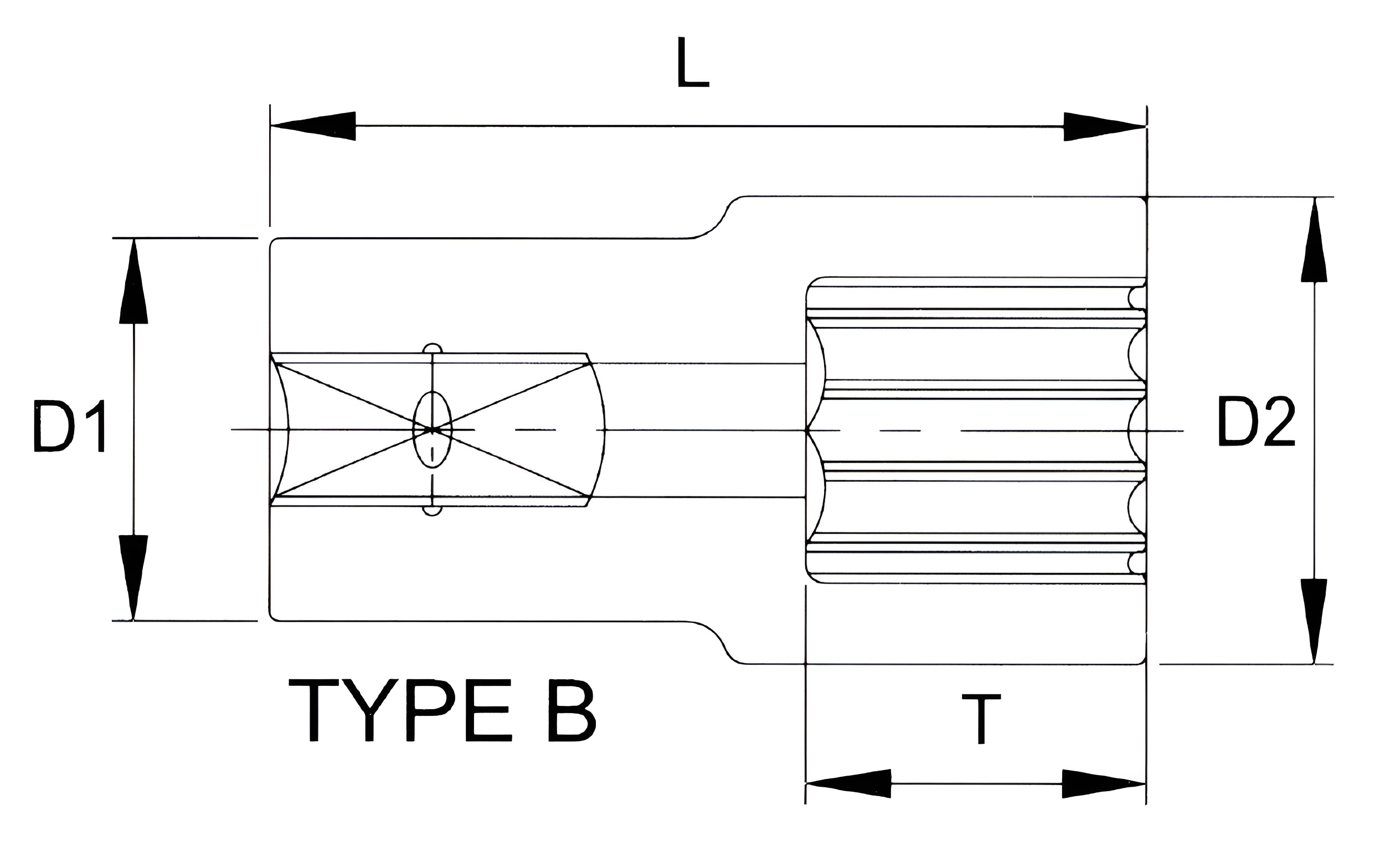 Hình ảnh 5 của mặt hàng Đầu tuýp 1" 12 góc Flank 1-3/4inch LICOTA