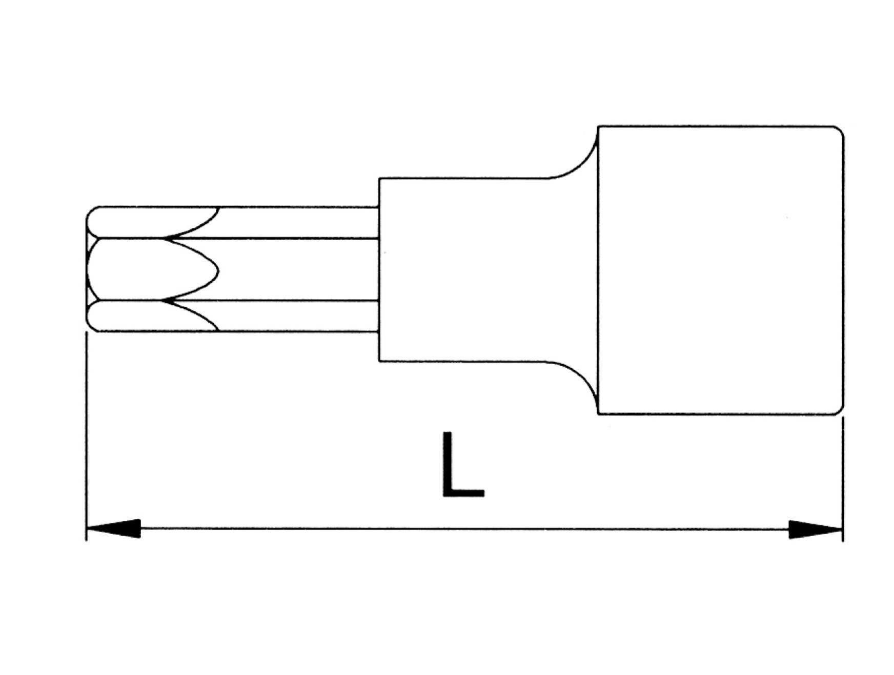 Hình ảnh 2 của mặt hàng Bộ 14 đầu tuýp Torx, tuýp mũi vít 1/4" LICOTA