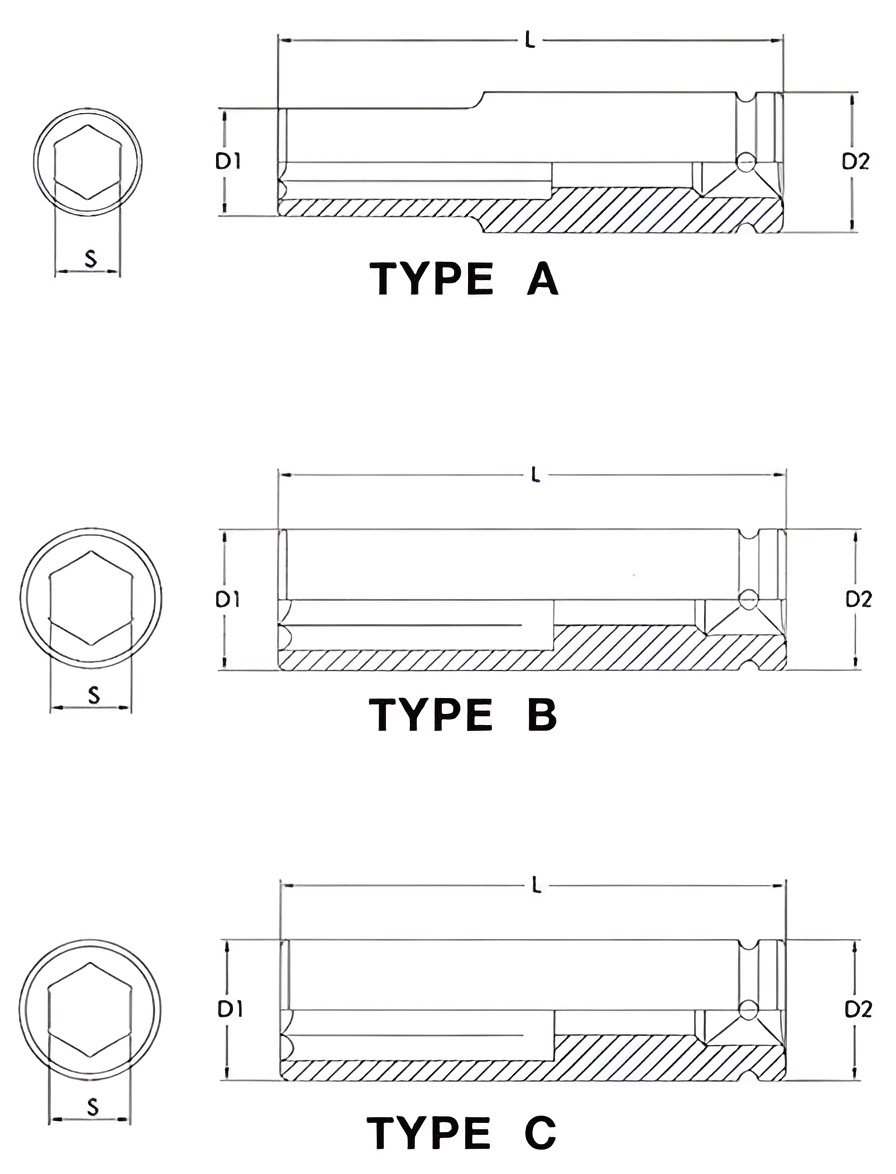 Hình ảnh 1 của mặt hàng Đầu tuýp đen dài 3/4" 6 góc Flank 38mm LICOTA