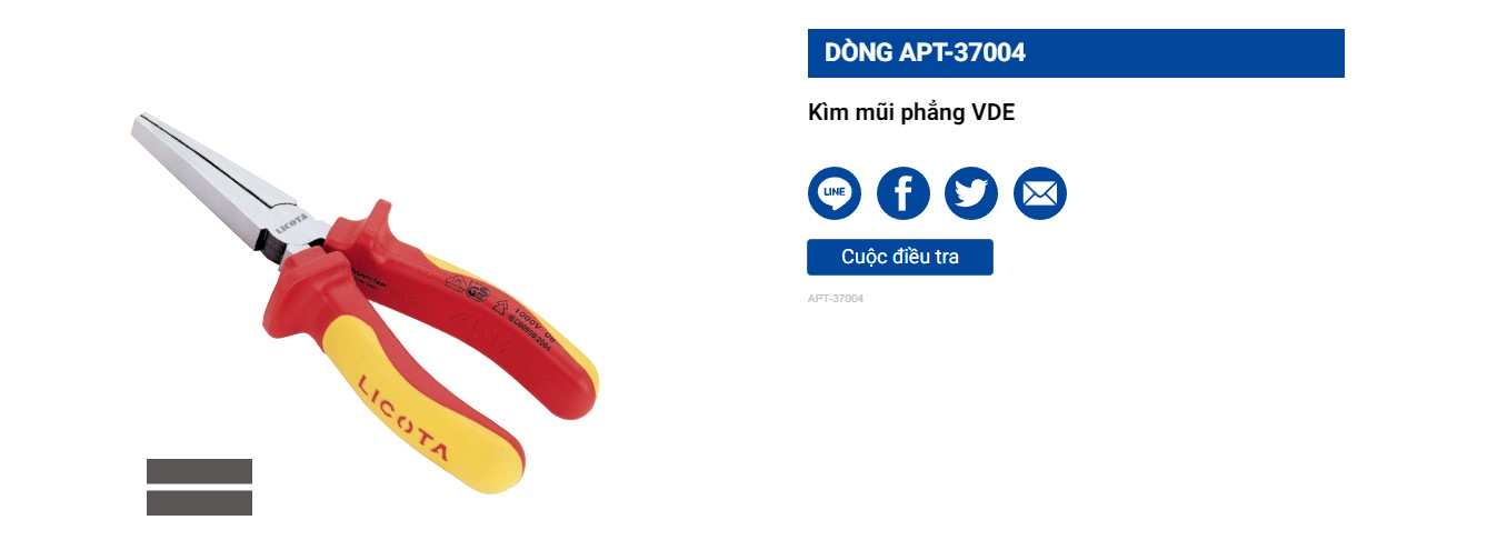 Hình ảnh 3 của mặt hàng Kìm mũi dài 16cm LICOTA APT-37004