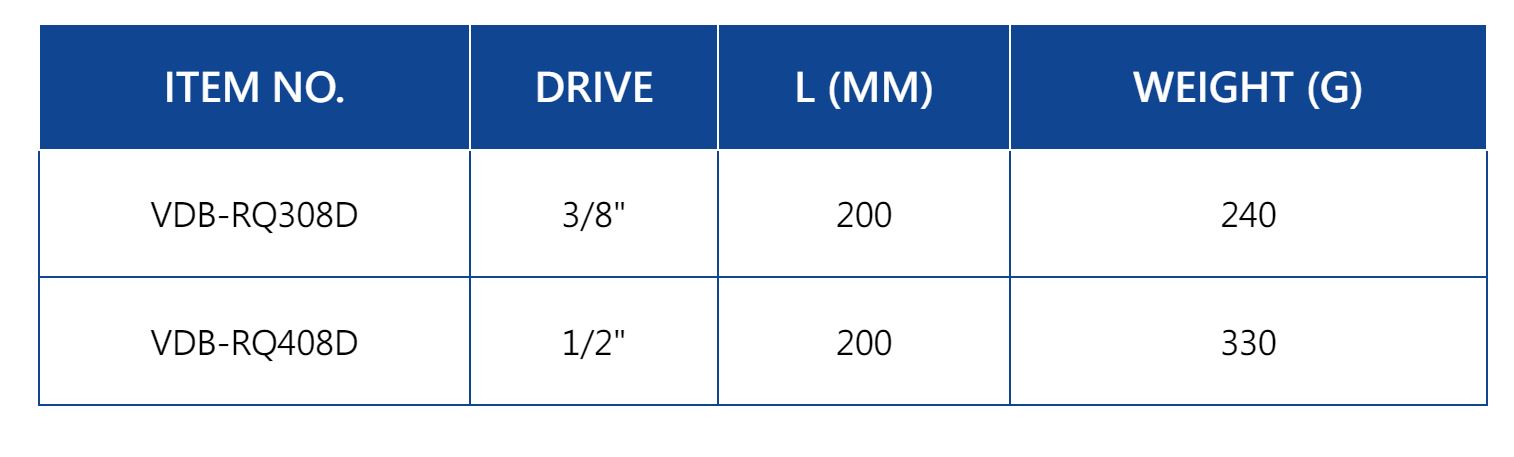 Hình ảnh 1 của mặt hàng Cần siết chữ T cách điện 3/8" LICOTA VDB-RQ308D