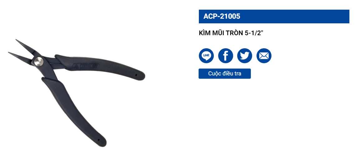 Hình ảnh 3 của mặt hàng Kìm mũi nhọn 6" LICOTA ACP-21002A