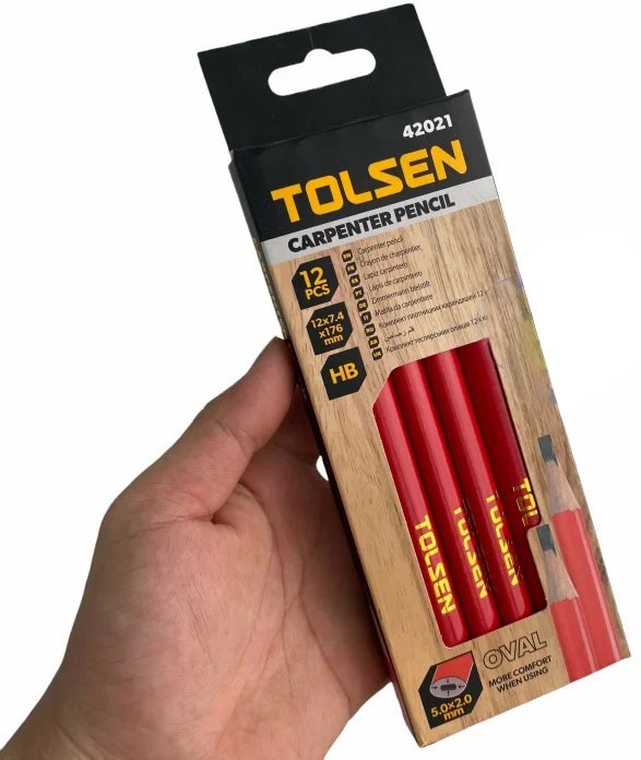 Hình ảnh 2 của mặt hàng Bộ 12 cây bút chì thợ mộc Tolsen 42022
