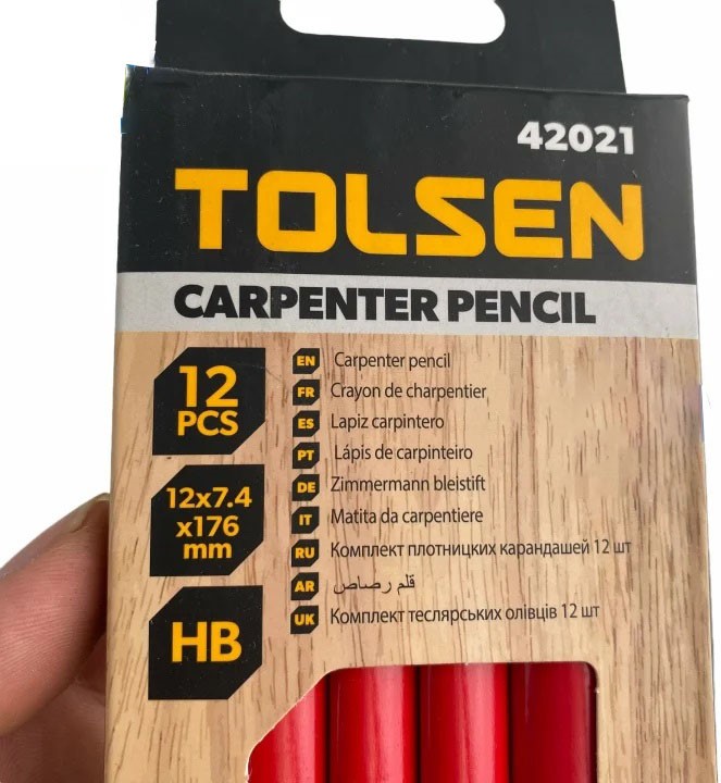 Hình ảnh 3 của mặt hàng Bộ 12 cây bút chì thợ mộc Tolsen 42022