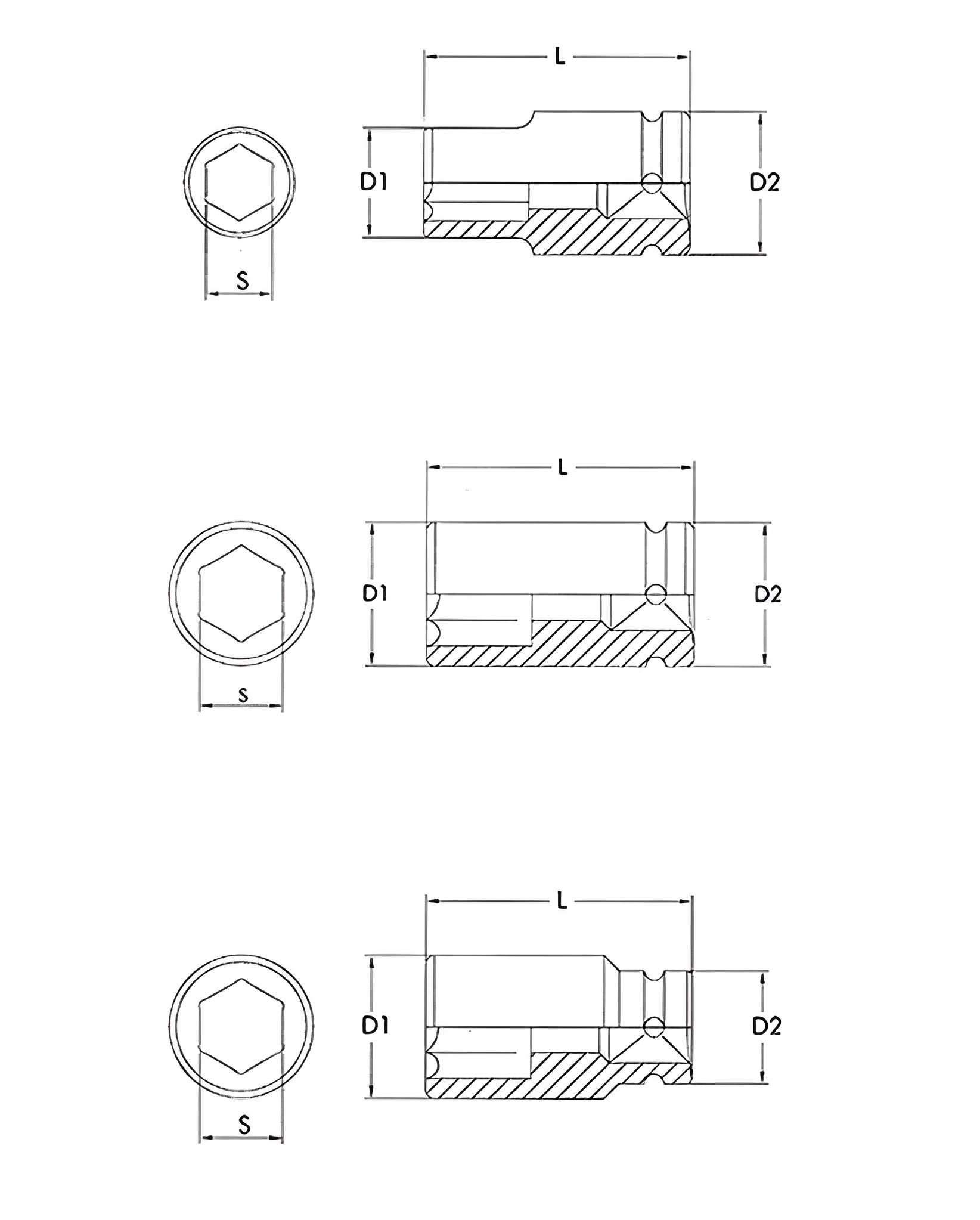 Hình ảnh 1 của mặt hàng Bộ 10 đầu tuýp 1/2" LICOTA