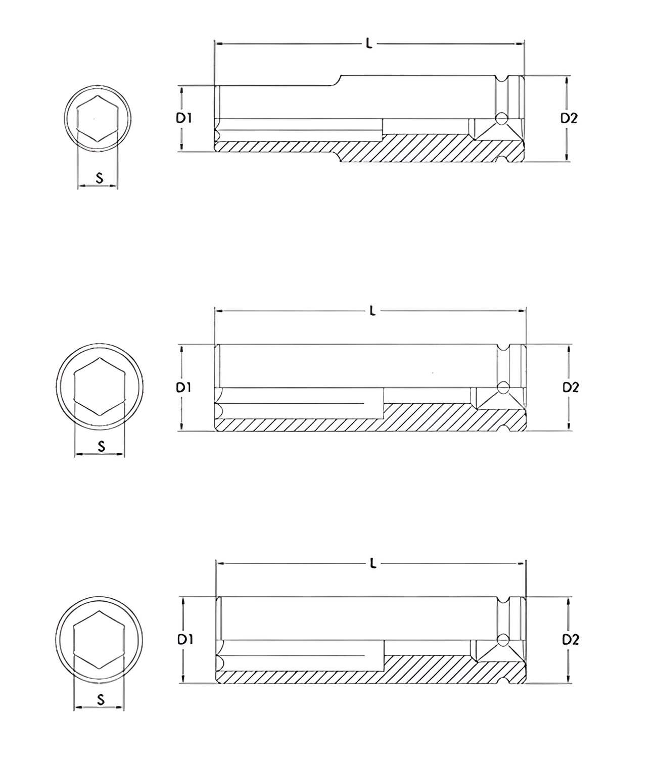 Hình ảnh 1 của mặt hàng Bộ 13 đầu tuýp dài 1/2" LICOTA