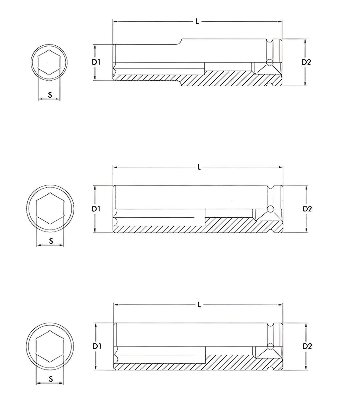 Hình ảnh 1 của mặt hàng Bộ 8 đầu tuýp dài 3/4" 1" đến 1-1/2" LICOTA