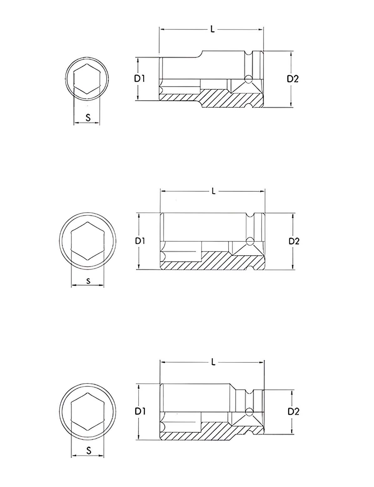 Hình ảnh 1 của mặt hàng Bộ 8 đầu tuýp 1" 21-41mm LICOTA