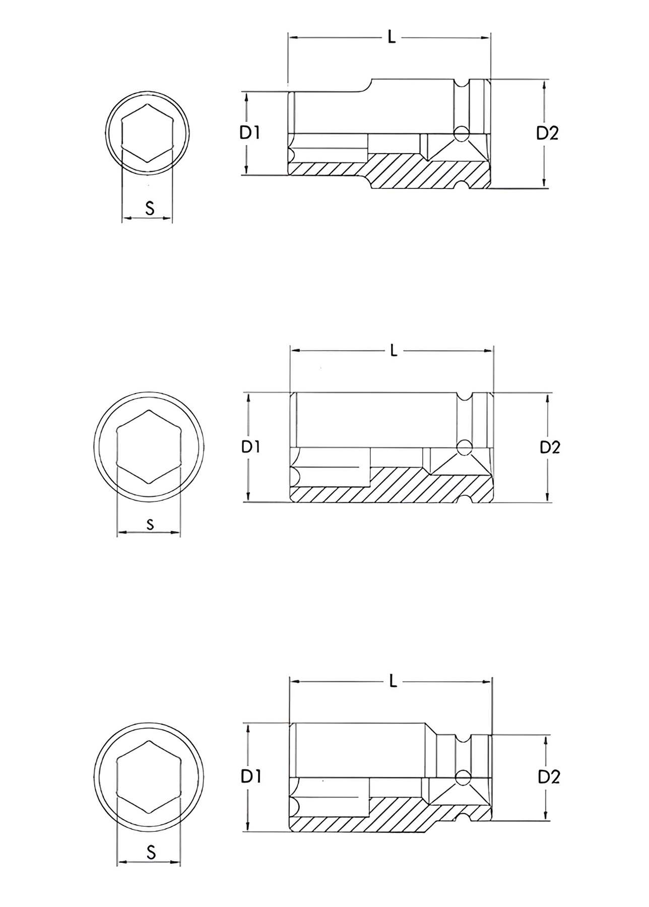 Hình ảnh 1 của mặt hàng Bộ 8 đầu tuýp 3/4" 26-38mm LICTOTA