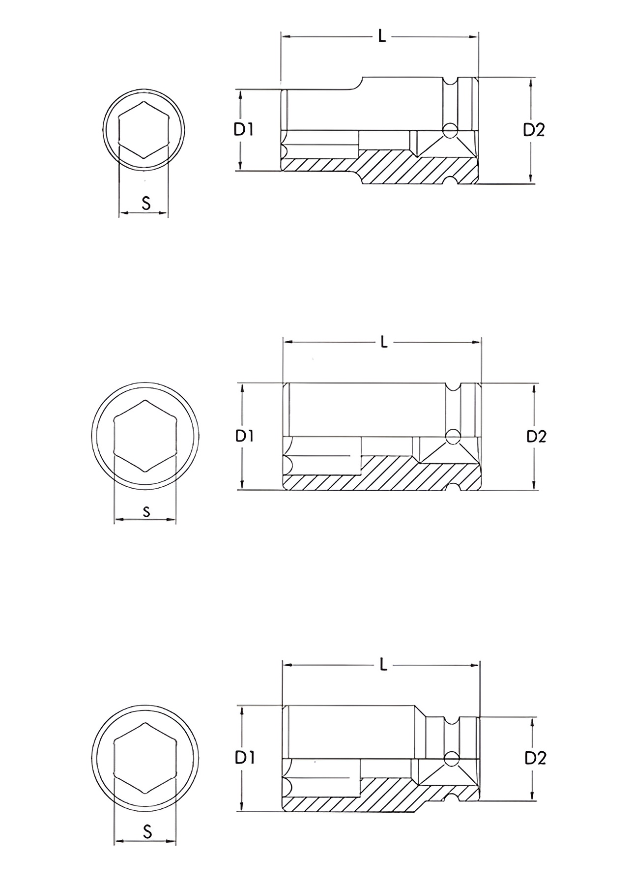 Hình ảnh 1 của mặt hàng Bộ 8 đầu tuýp 3/4" 1" đến 1-1/2" LICTOTA