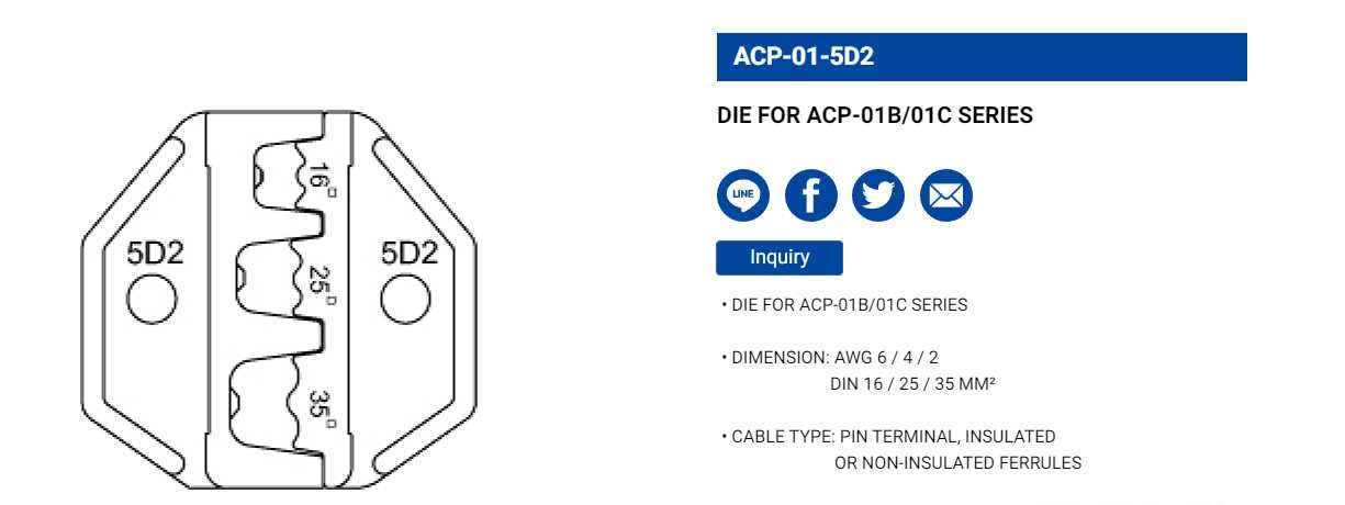 Hình ảnh 1 của mặt hàng Đầu bấm cosse LICOTA ACP-01-5D2