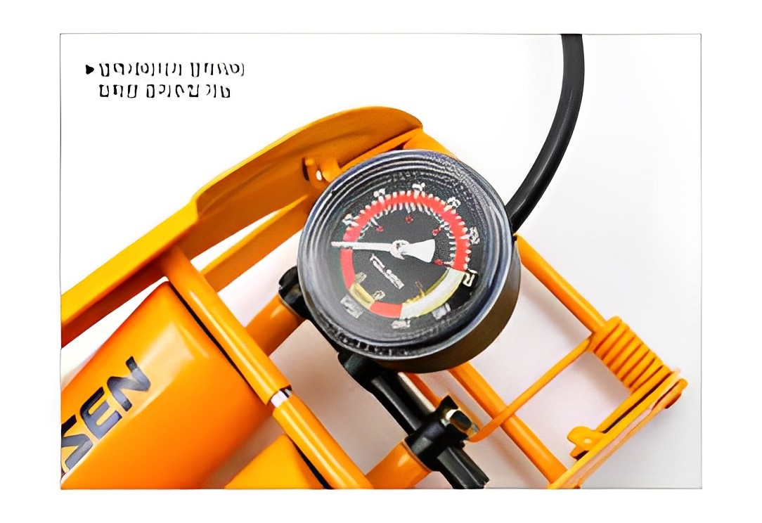 Hình ảnh 9 của mặt hàng Bơm chân có đồng hồ đo thùng đôi bằng kim loại 2xØ55x120mm Tolsen 65510