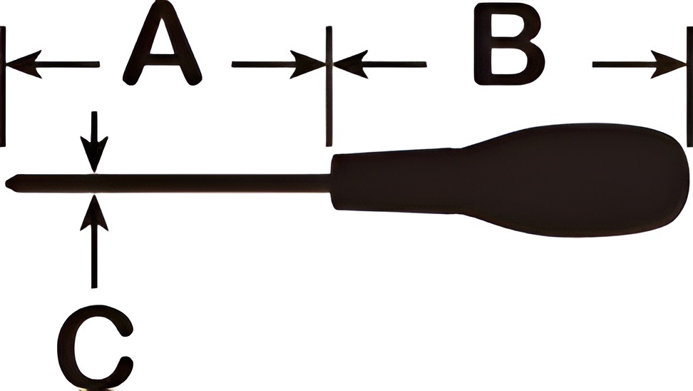 Hình ảnh 2 của mặt hàng Tua vít đầu dẹp SL3.0 Ø3x60mm cán cao su chống dầu LICOTA