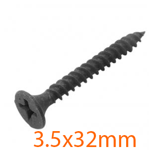 Cây vít tường ren thưa phốt phát đen 3.5x32mm Tolsen 54053