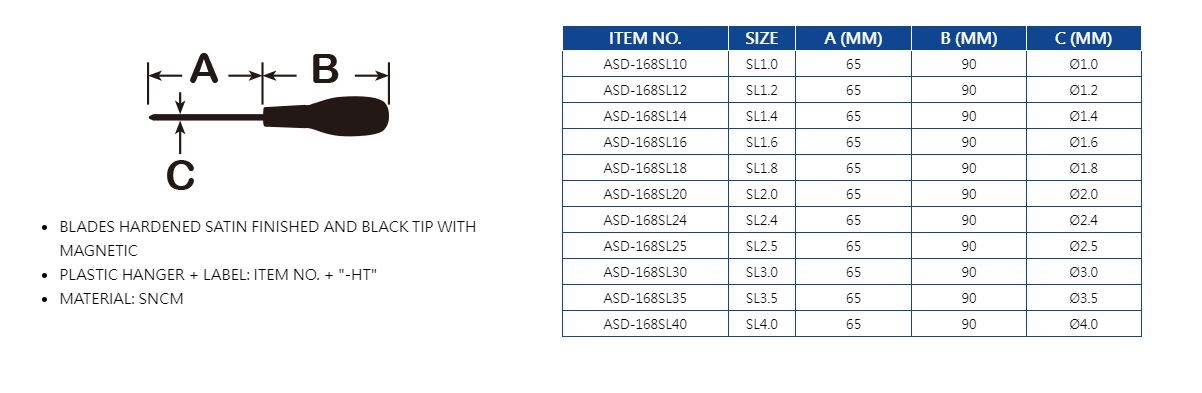 Hình ảnh 6 của mặt hàng Tua vít chính xác mũi dẹp SL2.0 LICOTA