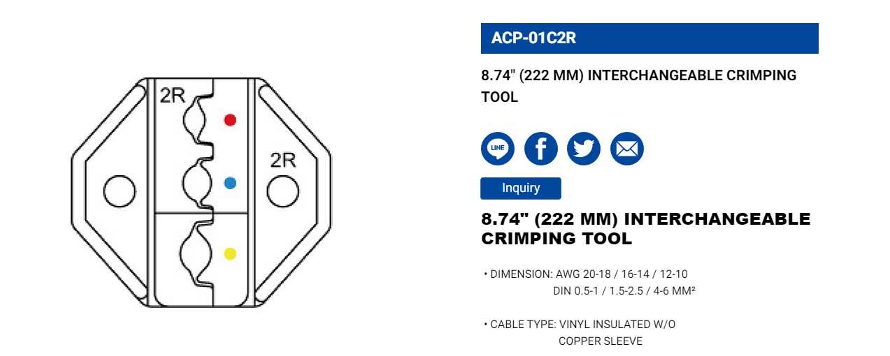 Hình ảnh 5 của mặt hàng Kìm bấm cosse 8.74" LICOTA ACP-01C2R