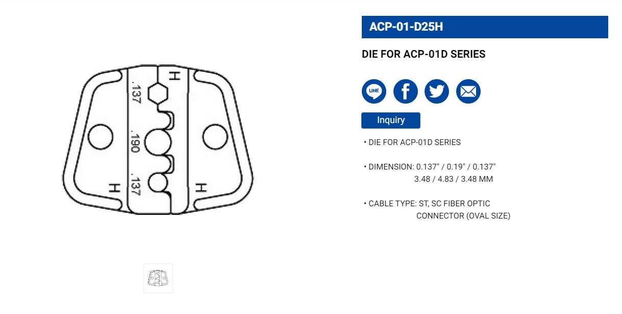 Hình ảnh 2 của mặt hàng Đầu bấm cosse LICOTA ACP-01-D25H