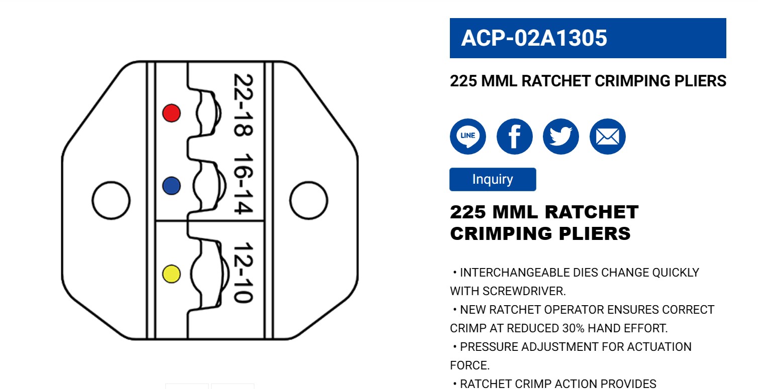 Hình ảnh 2 của mặt hàng Kìm bấm cosse 225mm LICOTA ACP-02A1305