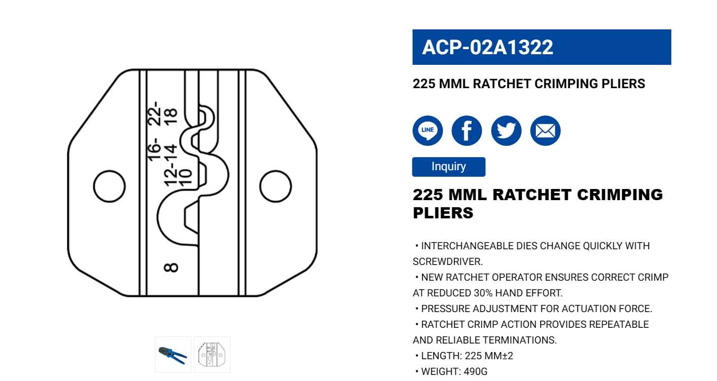 Hình ảnh 2 của mặt hàng Kìm bấm cosse 225mm LICOTA ACP-02A1322