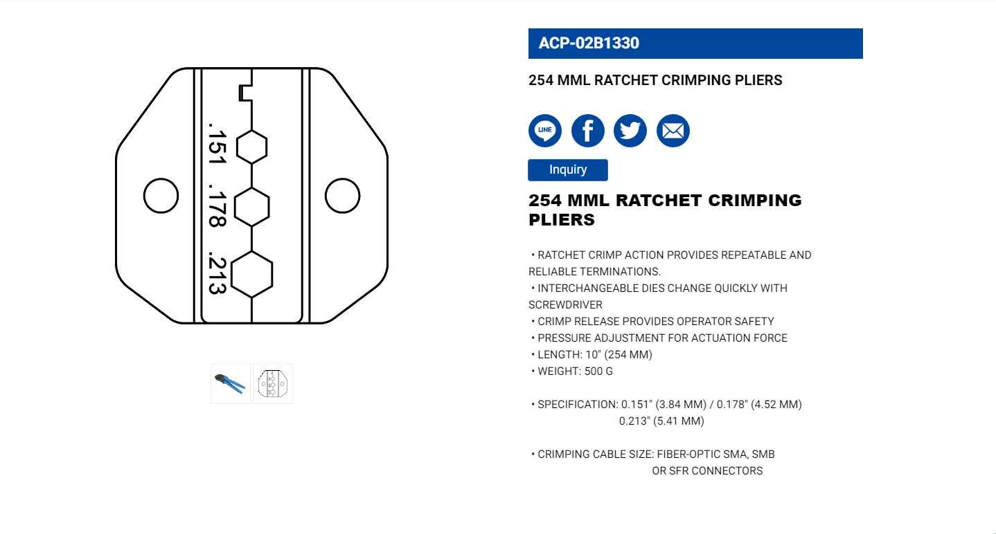 Hình ảnh 12 của mặt hàng Kìm bấm cosse 254mm LICOTA ACP-02B1330