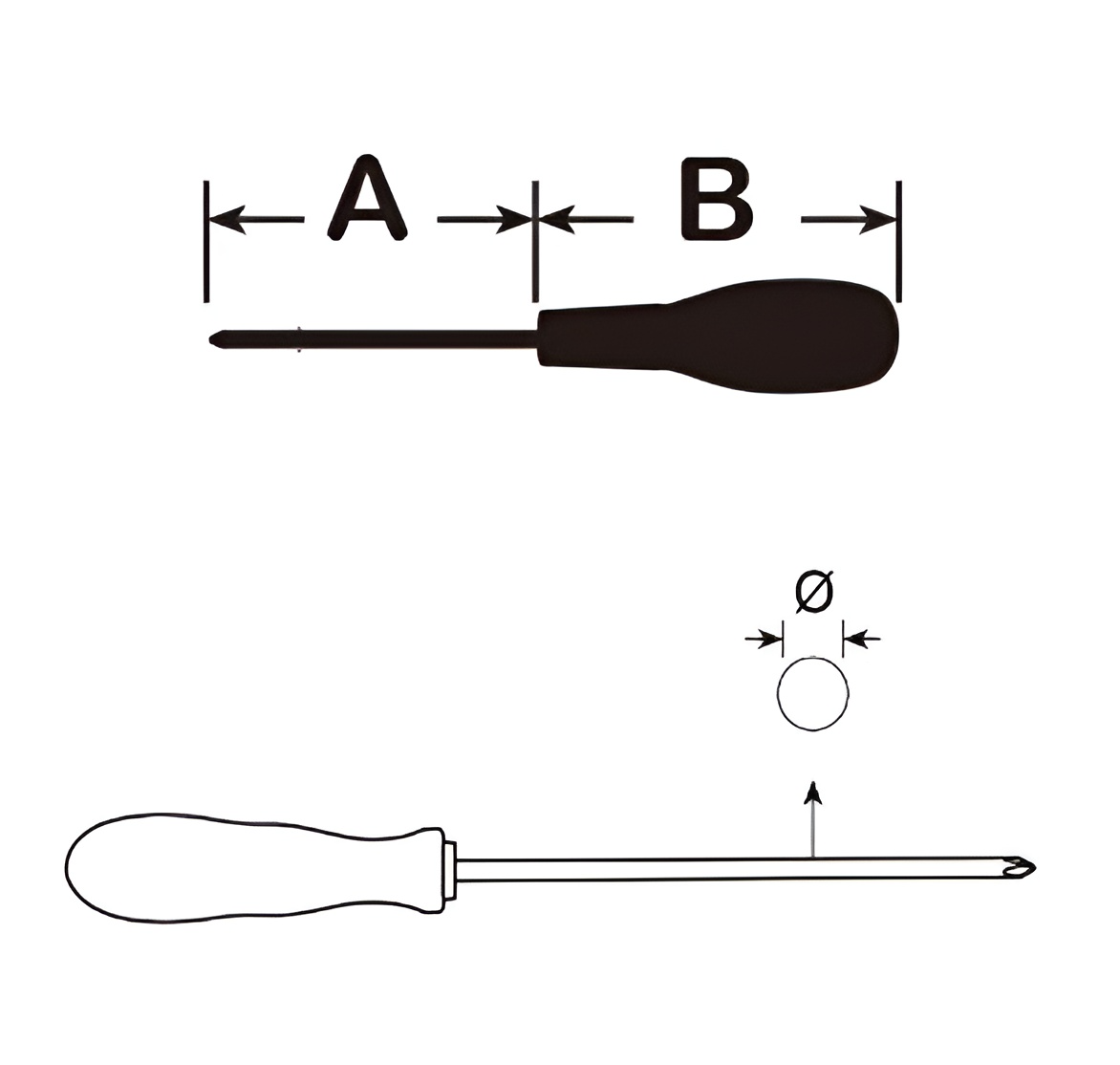 Hình ảnh 1 của mặt hàng Tua vít 4 cạnh thân tròn PH0 x 75mm LICOTA