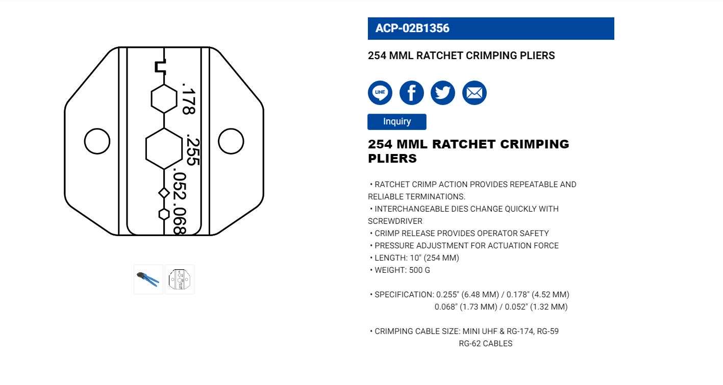 Hình ảnh 12 của mặt hàng Kìm bấm cosse 254mm LICOTA ACP-02B1356