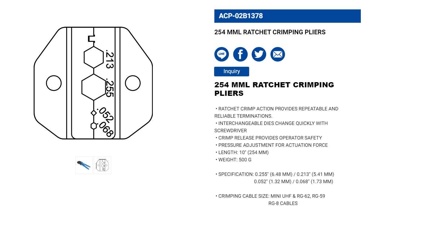 Hình ảnh 12 của mặt hàng Kìm bấm cosse 254mm LICOTA ACP-02B1378