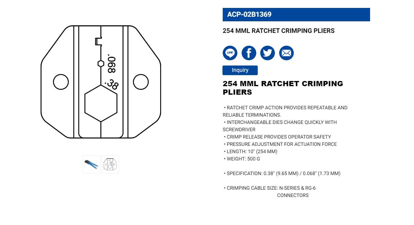 Hình ảnh 12 của mặt hàng Kìm bấm cosse 254mm LICOTA ACP-02B1369