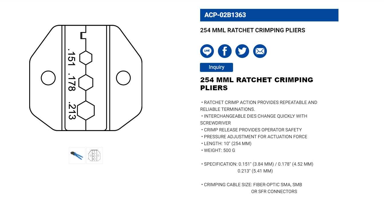 Hình ảnh 12 của mặt hàng Kìm bấm cosse 254mm LICOTA ACP-02B1363