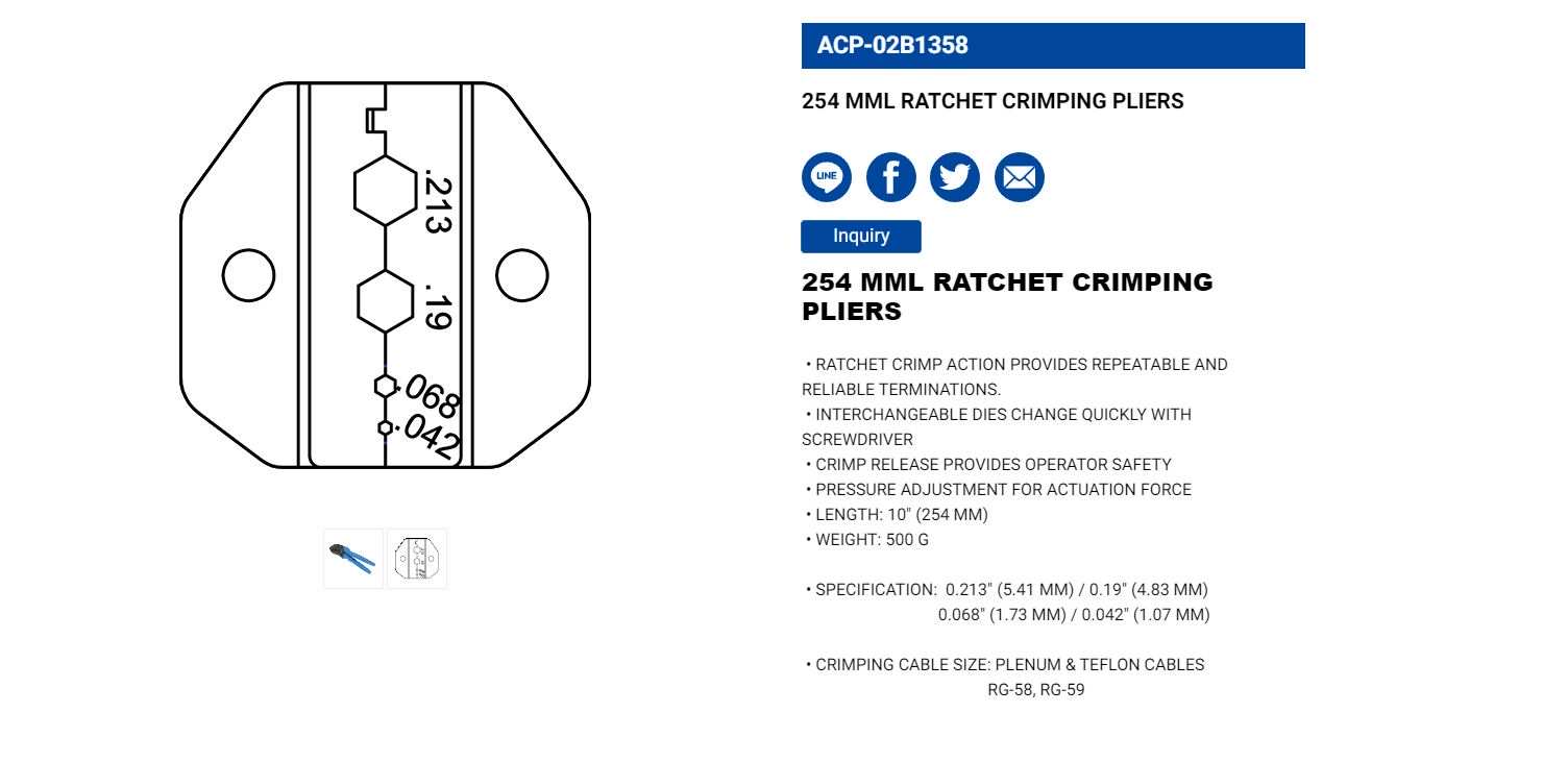 Hình ảnh 12 của mặt hàng Kìm bấm cosse 254mm LICOTA ACP-02B1358