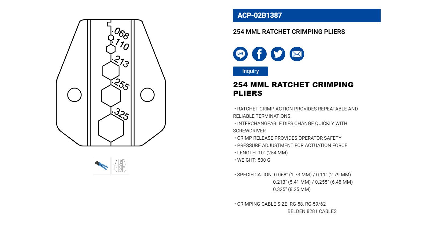 Hình ảnh 12 của mặt hàng Kìm bấm cosse 254mm LICOTA ACP-02B1387