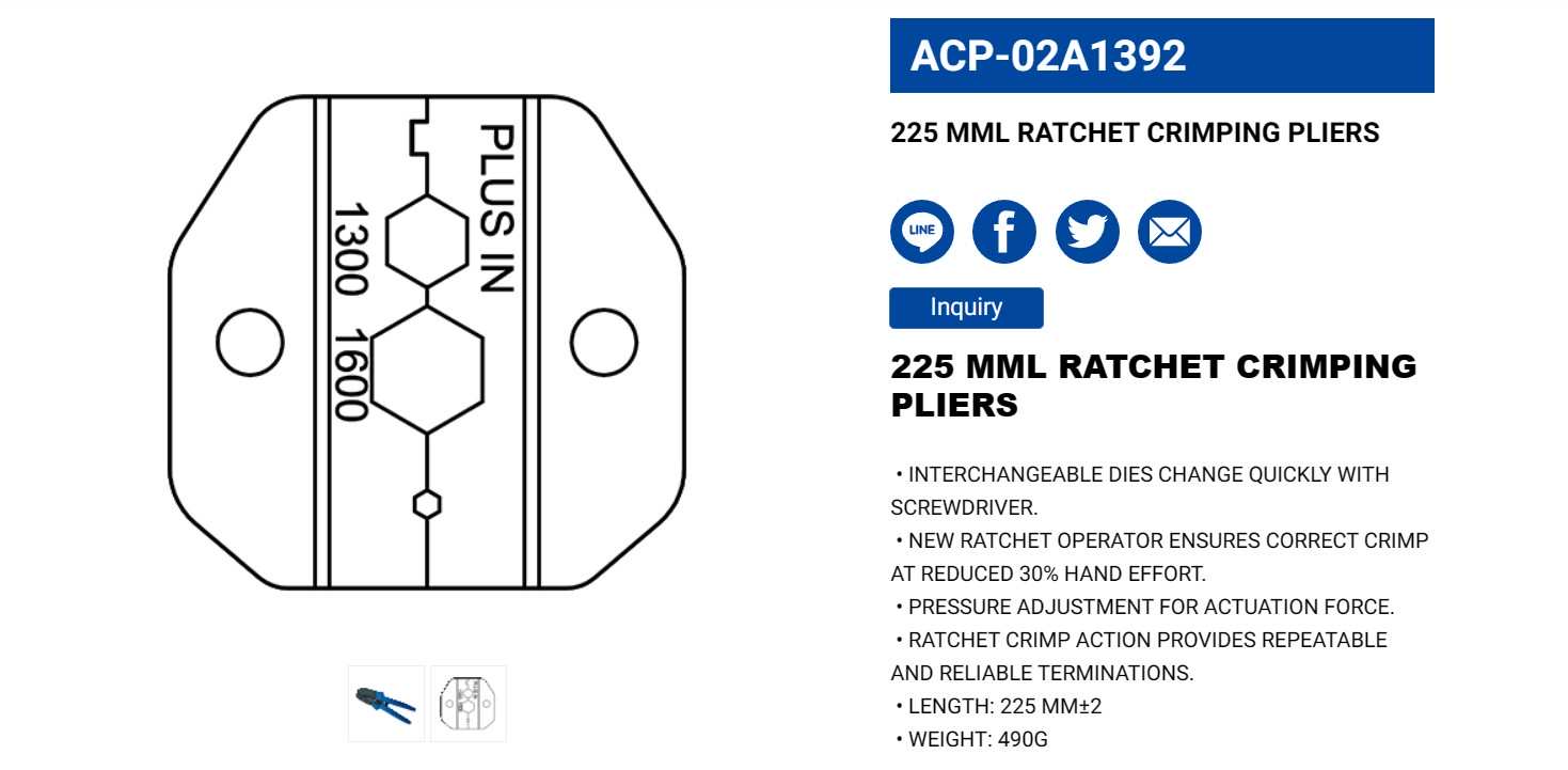 Hình ảnh 2 của mặt hàng Kìm bấm cosse 225mm LICOTA ACP-02A1392