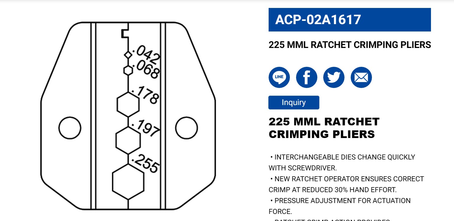 Hình ảnh 2 của mặt hàng Kìm bấm cosse 225mm LICOTA ACP-02A1617