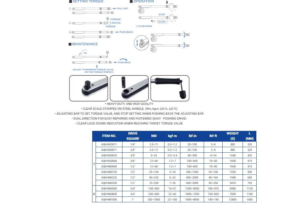 Hình ảnh 1 của mặt hàng Cần siết lực 3/8inch (2.5~11 Nm) LICOTA