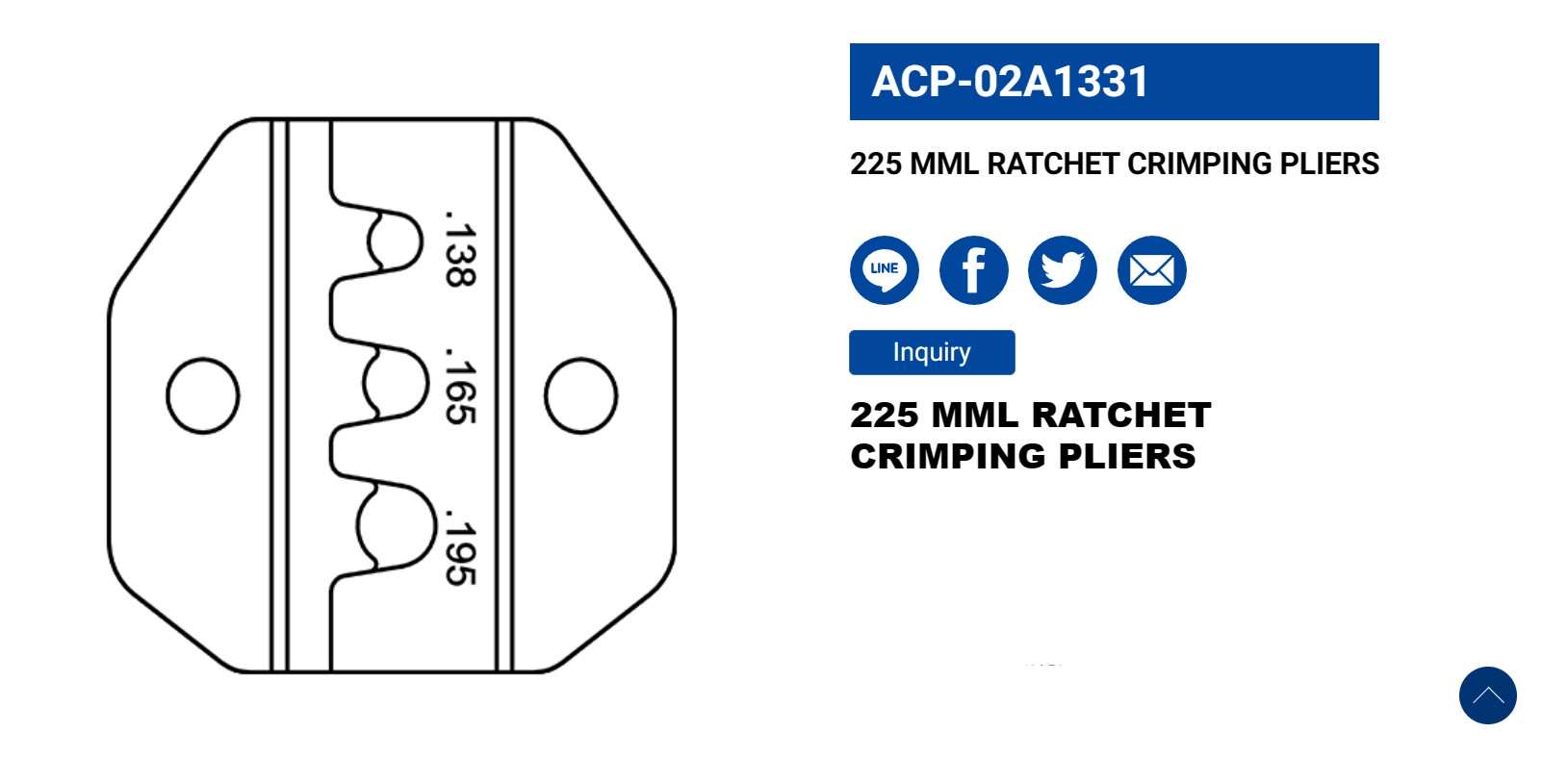 Hình ảnh 2 của mặt hàng Kìm bấm cosse 225mm LICOTA ACP-02A1331