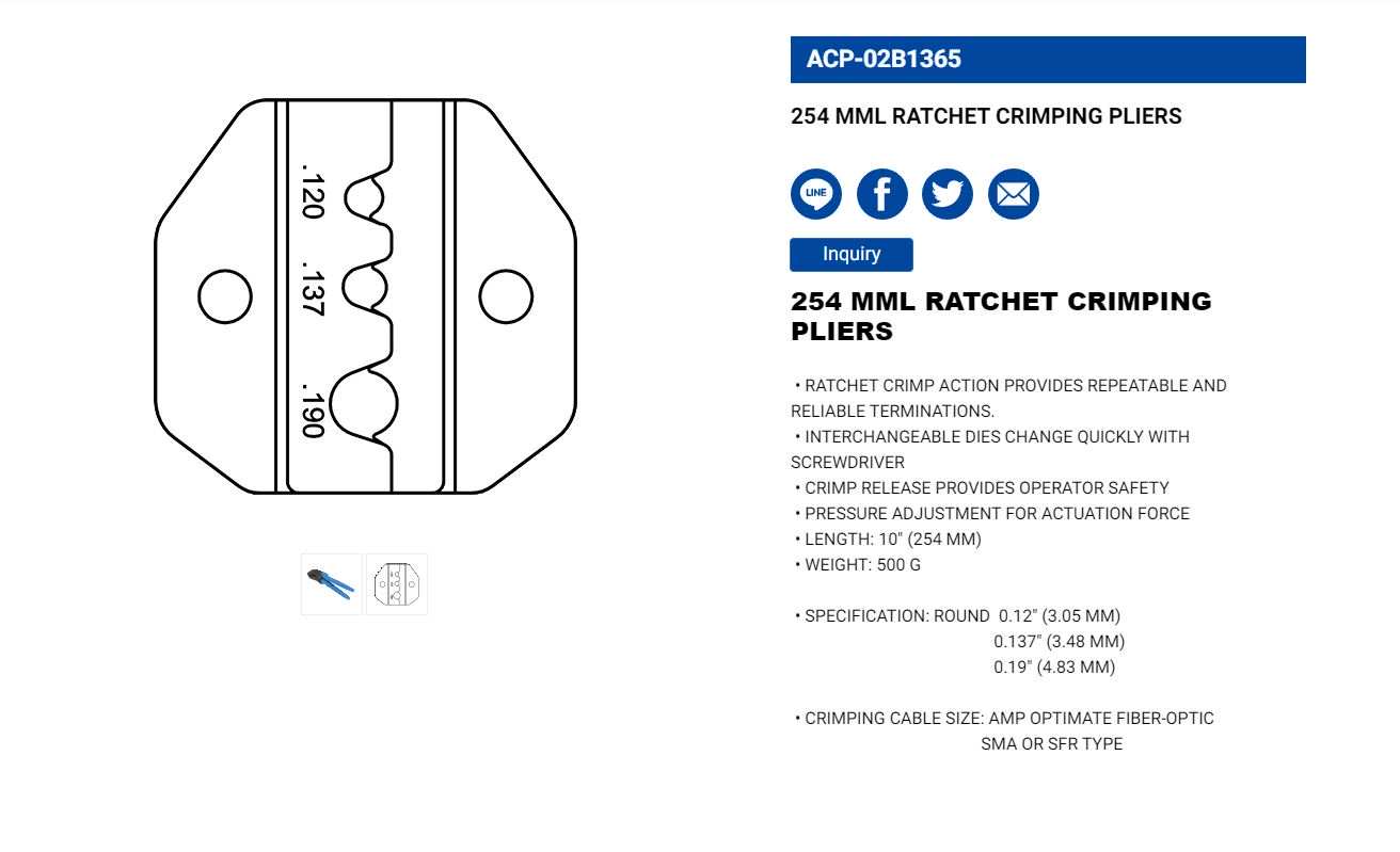 Hình ảnh 12 của mặt hàng Kìm bấm cosse 254mm LICOTA ACP-02B1365